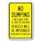 Signmission 18 in Height, 0.12 in Width, Aluminum, 12" x 18", A-1218 No Dumping - Impound A-1218 No Dumping - Impound - alternate 1